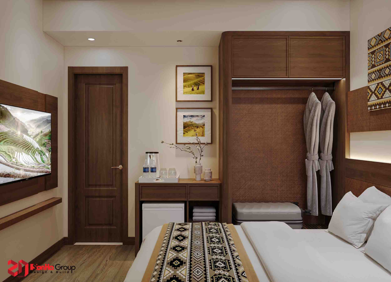 Mẫu thiết kế khách sạn mini 100m2 tại Hà Giang - Không gian lưu trú mang màu của đất 14