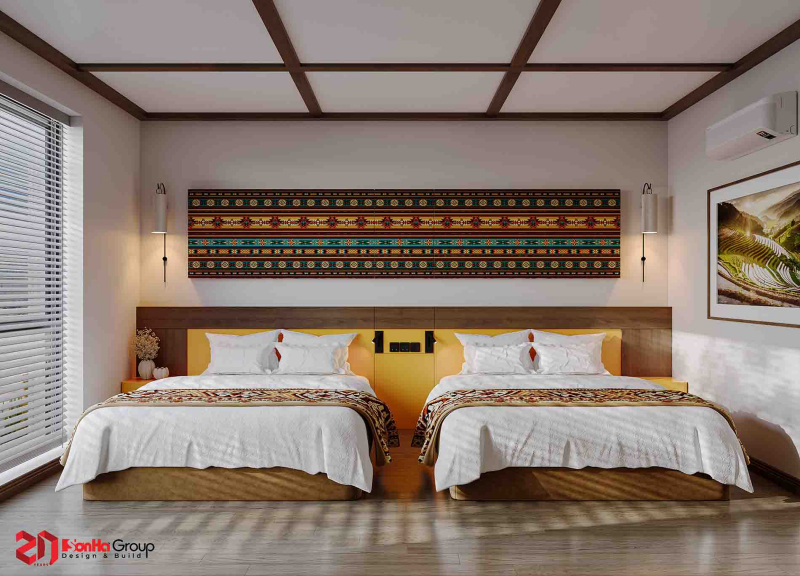 Mẫu thiết kế khách sạn mini 100m2 tại Hà Giang - Không gian lưu trú mang màu của đất 17