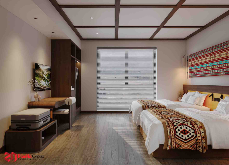 Mẫu thiết kế khách sạn mini 100m2 tại Hà Giang - Không gian lưu trú mang màu của đất 21