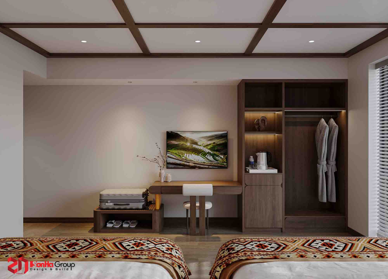 Mẫu thiết kế khách sạn mini 100m2 tại Hà Giang - Không gian lưu trú mang màu của đất 22