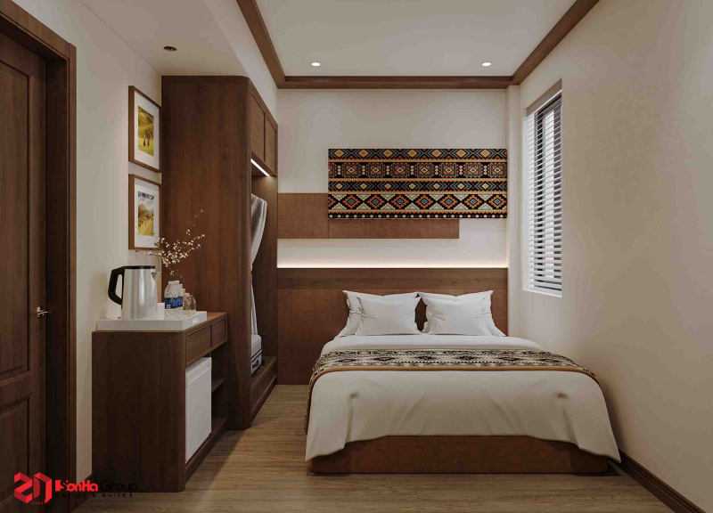 Mẫu thiết kế khách sạn mini 100m2 tại Hà Giang - Không gian lưu trú mang màu của đất 24