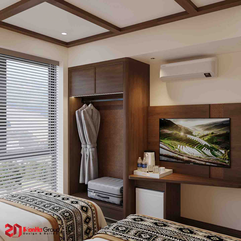 Mẫu thiết kế khách sạn mini 100m2 tại Hà Giang - Không gian lưu trú mang màu của đất 26