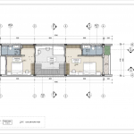 Thiết kế nhà phố 3 tầng hiện đại - mặt bằng tấng 2