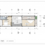 Thiết kế nhà phố 3 tầng hiện đại - mặt bằng tấng 3
