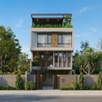 Thiết kế nhà phố 4 tầng hiện đại tại Quảng Ninh - Tối ưu mặt tiền, nâng tầm trải nghiệm sống