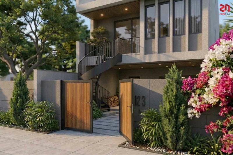 Thiết kế nhà phố 4 tầng hiện đại tại Quảng Ninh - Tối ưu mặt tiền, nâng tầm trải nghiệm sống 1