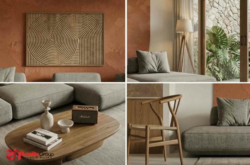 Mẫu thiết kế nhà cấp 4 đẹp 1,5 tầng 3 phòng ngủ chỉ từ 900 triệu 27 Nhà cấp 4 nông thôn đơn giản phong cách Earth tone