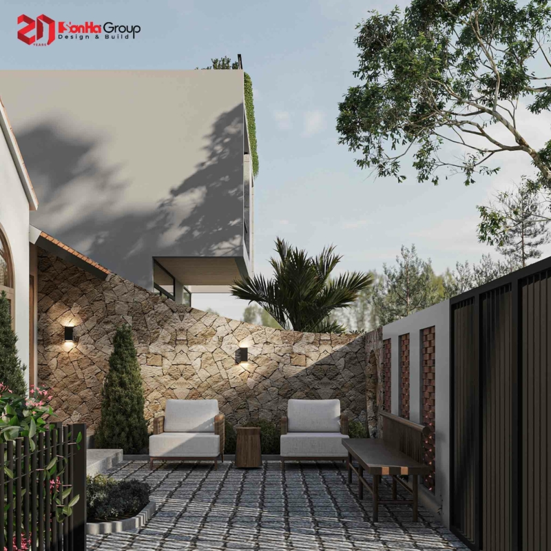 Mẫu thiết kế nhà cấp 4 đẹp 1,5 tầng 3 phòng ngủ chỉ từ 900 triệu 30 Giải pháp kiến trúc cho nhà biệt thự vườn cấp 4