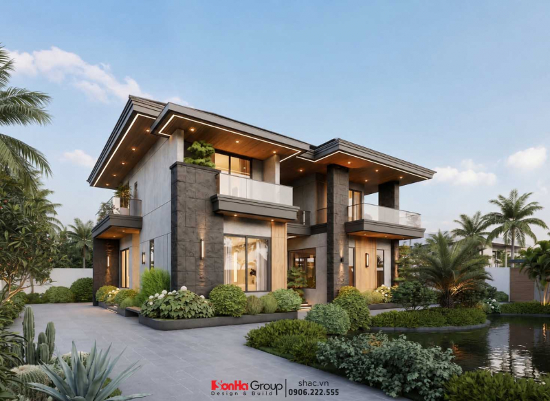 Thiết kế biệt thự 2 tầng mái Nhật: Cách KTS Sơn Hà xử lý 5 bài toán công năng khó mà chủ đầu tư đưa ra 1