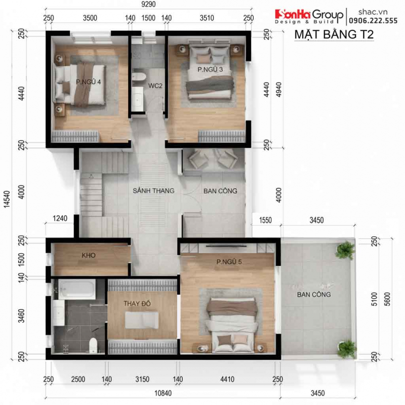 Thiết kế biệt thự 2 tầng mái Nhật: Cách KTS Sơn Hà xử lý 5 bài toán công năng khó mà chủ đầu tư đưa ra 6