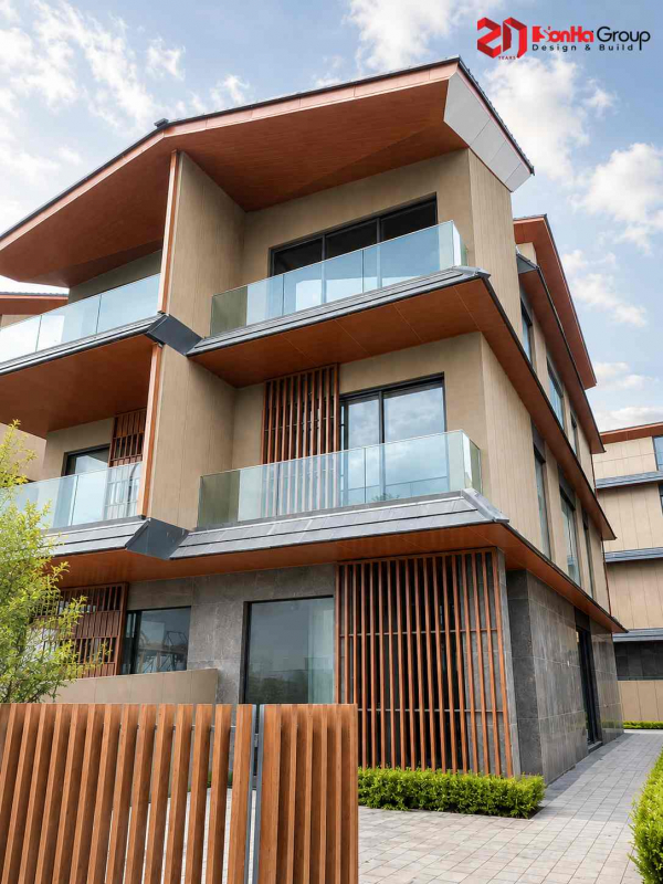 Giải pháp không gian cho mẫu nhà 4 tầng mái Nhật tại Vinhomes Vũ Yên 58 Thiết kế biệt thự Vinhomes Vũ Yên mái Nhật