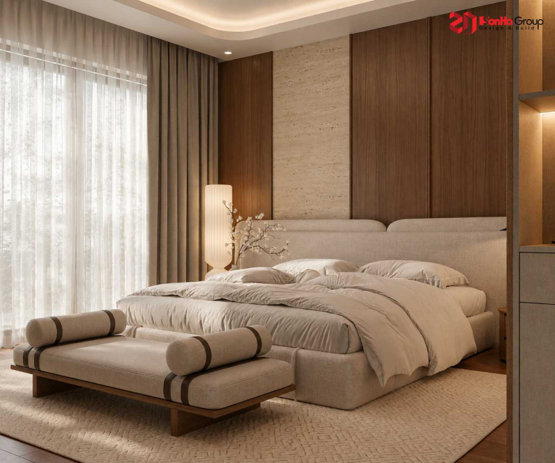 Giải pháp không gian cho mẫu nhà 4 tầng mái Nhật tại Vinhomes Vũ Yên 19