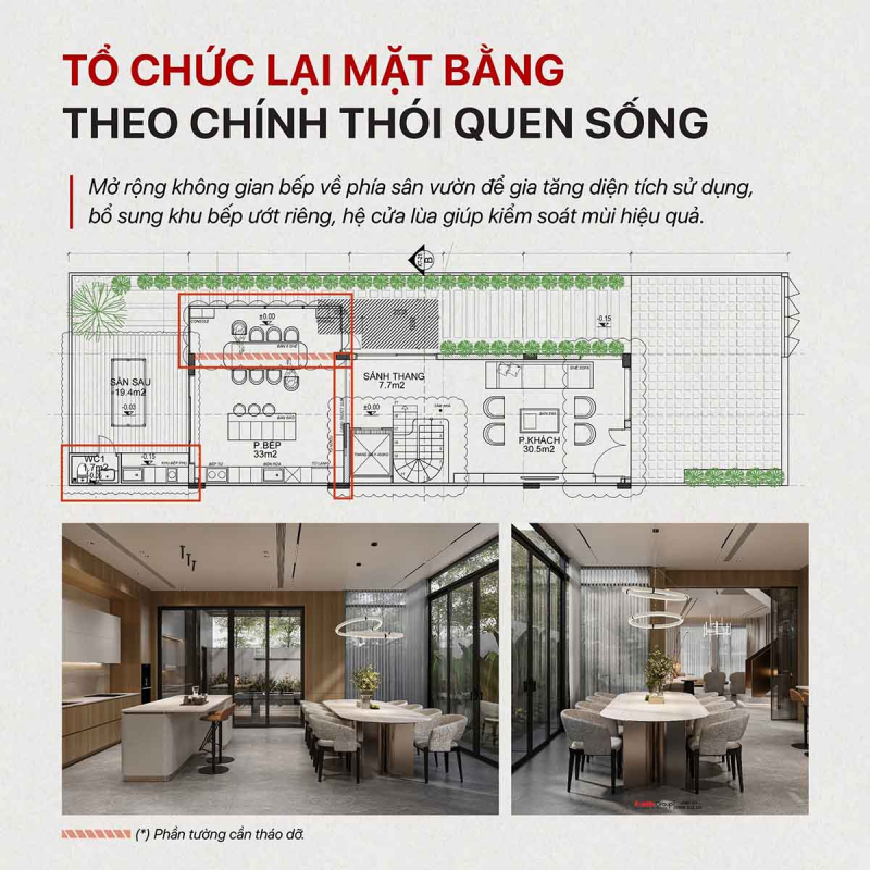 Giải pháp không gian cho mẫu nhà 4 tầng mái Nhật tại Vinhomes Vũ Yên 82 Tổ chức lại mặt bằng theo chính thói quen sống của gia chủ