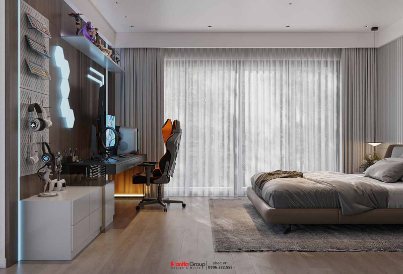 Giải pháp không gian cho mẫu nhà 4 tầng mái Nhật tại Vinhomes Vũ Yên 35