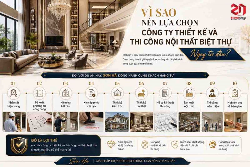 Thiết kế nội thất Vinhomes Vũ Yên Hải Phòng - Giải pháp không gian linh hoạt cho biệt thự 3 tầng 59 Vì sao nên lựa chọn công ty thiết kế và thi công nội thất biệt thự ngay từ đầu?