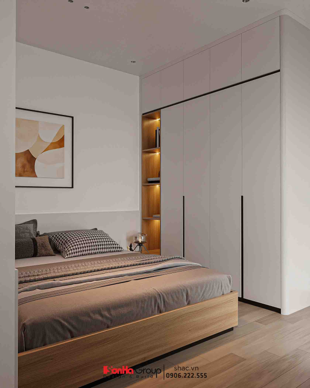 Thiết kế nội thất Vinhomes Vũ Yên Hải Phòng - Giải pháp không gian linh hoạt cho biệt thự 3 tầng 49 Thiết kế phòng ngủ phụ diện tích nhỏ nhưng vẫn đầy đủ công năng