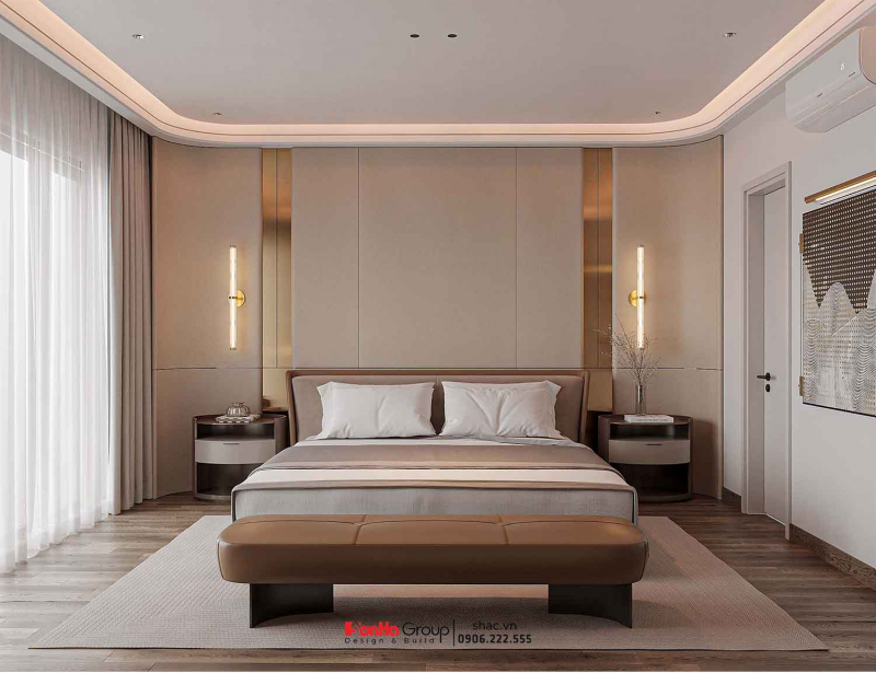 Thiết kế nội thất Vinhomes Vũ Yên: Giải pháp nào giúp nhà 2 tầng vừa đủ 3 phòng ngủ vừa tối ưu không gian kinh doanh? 81 Thiết kế nội thất phòng ngủ vinhomes Vũ Yên Hải Phòng