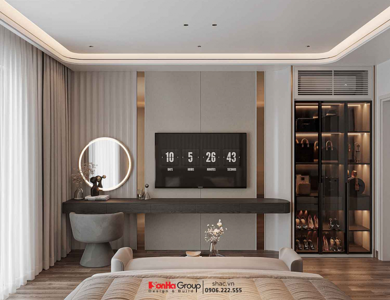 Thiết kế nội thất Vinhomes Vũ Yên: Giải pháp nào giúp nhà 2 tầng vừa đủ 3 phòng ngủ vừa tối ưu không gian kinh doanh? 33