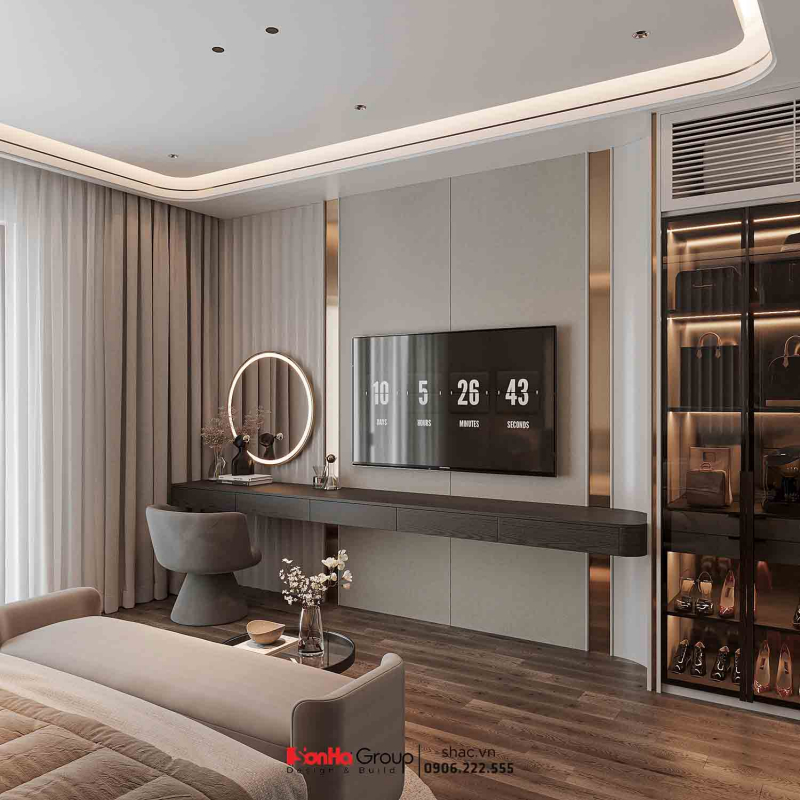 Thiết kế nội thất Vinhomes Vũ Yên: Giải pháp nào giúp nhà 2 tầng vừa đủ 3 phòng ngủ vừa tối ưu không gian kinh doanh? 34