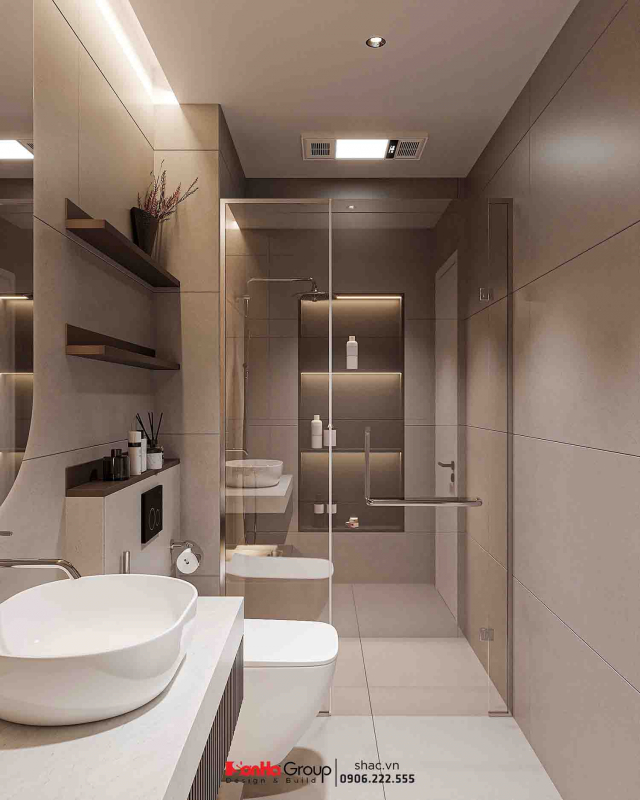 Thiết kế nội thất Vinhomes Vũ Yên: Giải pháp nào giúp nhà 2 tầng vừa đủ 3 phòng ngủ vừa tối ưu không gian kinh doanh? 30