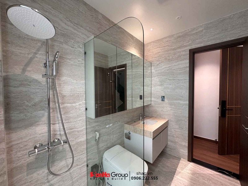 Thi công nội thất trọn gói Hải Phòng cho nhà 4 tầng, 6 phòng ngủ 40 Thiết kế phòng ngủ với WC khép kín