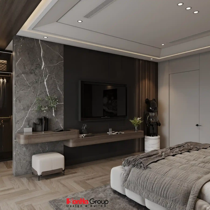 Bất ngờ với giải pháp thiết kế nội thất Vinhomes Vũ Yên khoa học cho nhà Đảo Vua có 5 con 91 Thiết kế nội thất phòng ngủ 1
