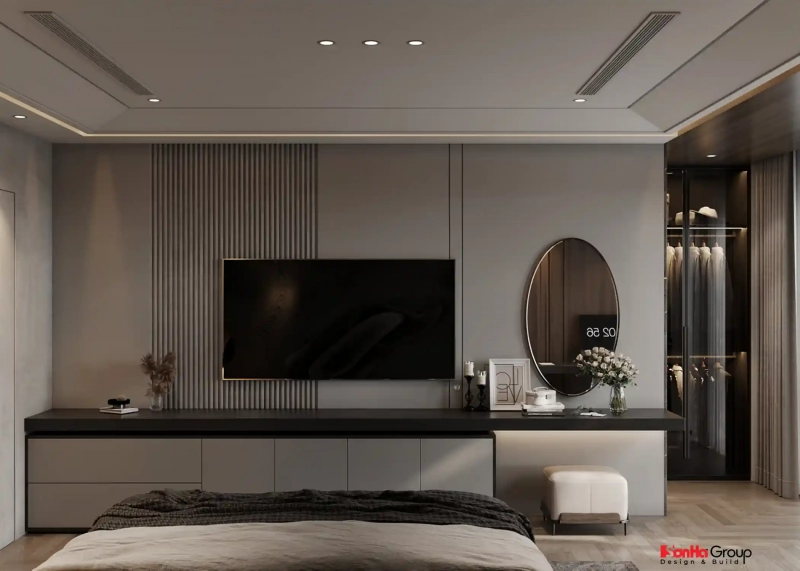 Bất ngờ với giải pháp thiết kế nội thất Vinhomes Vũ Yên khoa học cho nhà Đảo Vua có 5 con 93 Thiết kế nội thất phòng ngủ 3