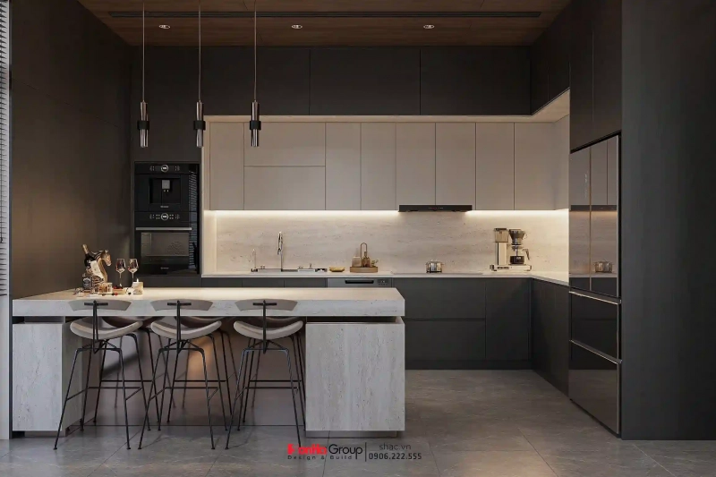 Thiết kế nội thất Vinhomes Vũ Yên - biệt thự song lập hướng biển với 7 điểm đắt giá 86 Hệ tủ bếp hiện đại cho khả năng lưu trữ lớn hơn