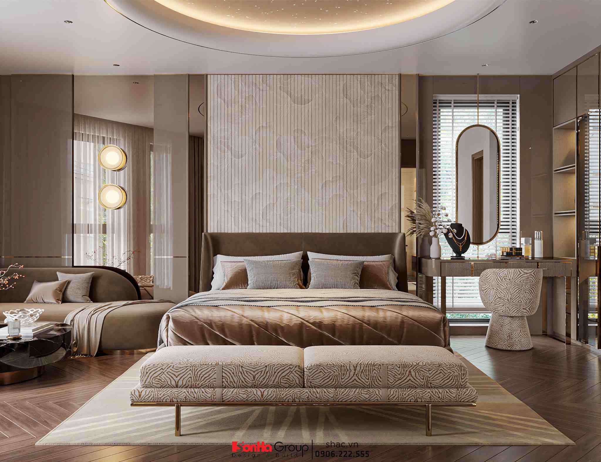 Phòng ngủ master bao nhiêu m2 là hợp lý? Cách tính diện tích chuẩn khi thiết kế 12 Giường ngủ lớn sang trọng trong phòng ngủ master 25-30 m2