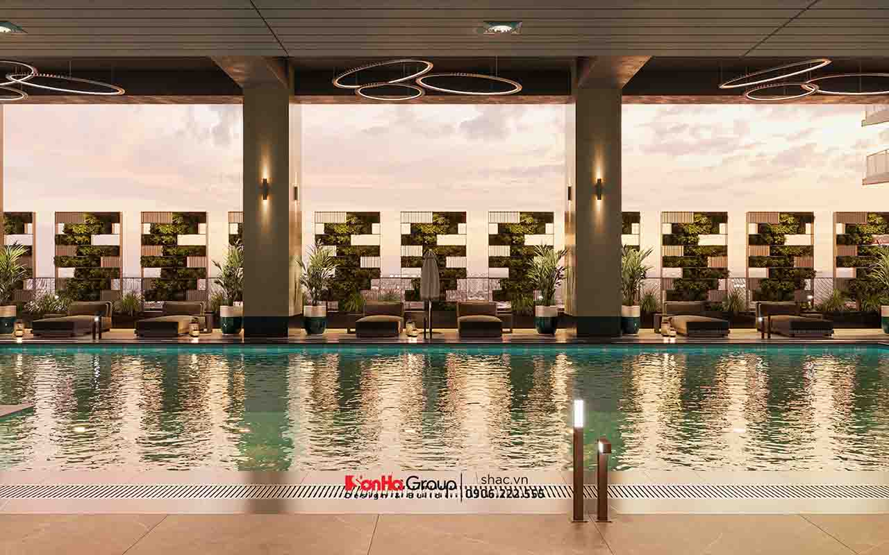 Thiết kế bể bơi khách sạn Hương Lan: Bên cạnh thẩm mỹ là bài toán về 420 tấn nước trên đỉnh của tòa nhà 10 tầng 35 Thiết kế bể bơi khách sạn Hương Lan