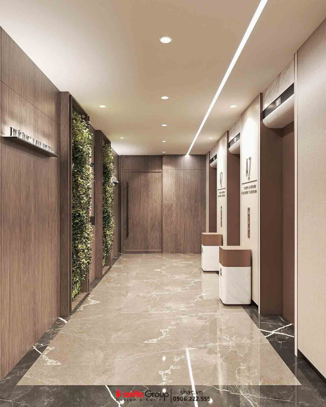 Thiết kế nhà hàng tiệc cưới khách sạn Hương Lan: 5 điểm sinh lời khiến chủ đầu tư tấm tắc ngợi khen 32 Khu vực sảnh thang rộng rãi và tách biệt không ngây tắc nghẽn luồng giao thông lúc đông khách