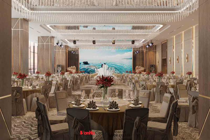 Thiết kế nhà hàng tiệc cưới khách sạn Hương Lan: 5 điểm sinh lời khiến chủ đầu tư tấm tắc ngợi khen 30 Thiết kế nhà hàng tiệc cưới khách sạn Hương Lan Hạ Long